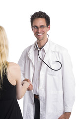 Arzt beim Patientengespräch Arzt beim Patientengespräch