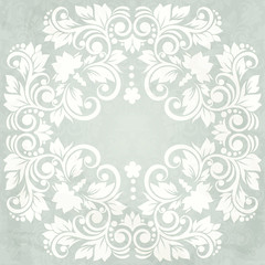 Fototapeta na wymiar Lace Invitation card with abstract floral background