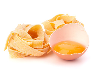 Italian egg pasta fettuccine nest