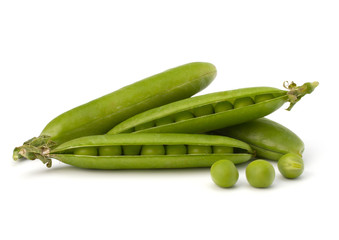 Fresh green pea pod