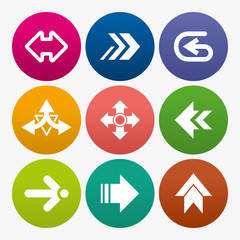 business arrow sign icon set