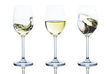 delicious wine waving wildy in glasses