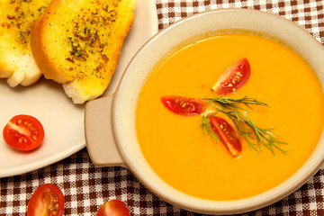 Salmon and carrot soup