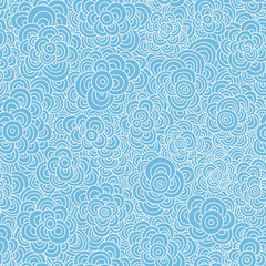 Curly wave texture. Seamless sea pattern