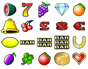 Fototapeta premium Slot Machine Symbols