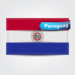 Fabric texture of the flag of Paraguay