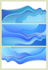 Obraz premium Flowing blue wave backgrounds