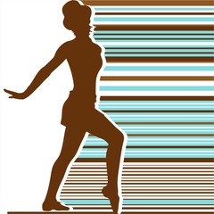silhouett dance color retro stripes 02 © keytoken