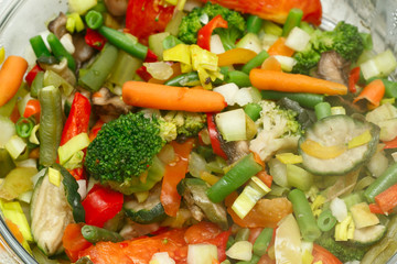 boiled vegetables