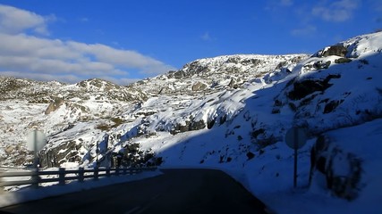 snow ride on the mountain