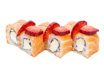 Суши с мягким сыром и яйцом