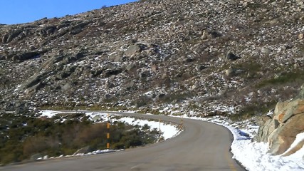 snow ride on the mountain