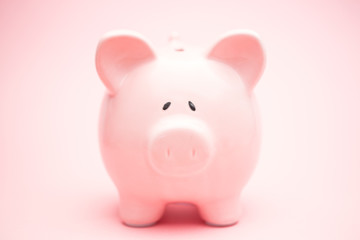 Pink piggy bank