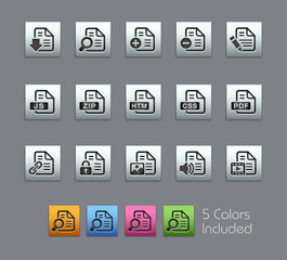 Documents Icons - 1 / Vector includes 5 Colors
