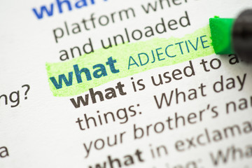 Fototapeta premium What definition highlighted