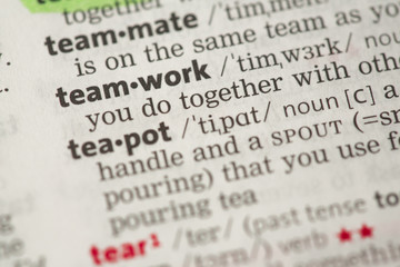 Fototapeta premium Teamwork definition