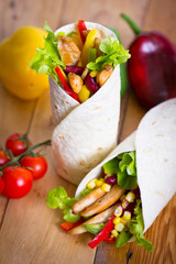 Mexican fajitas (tortilla wrap)