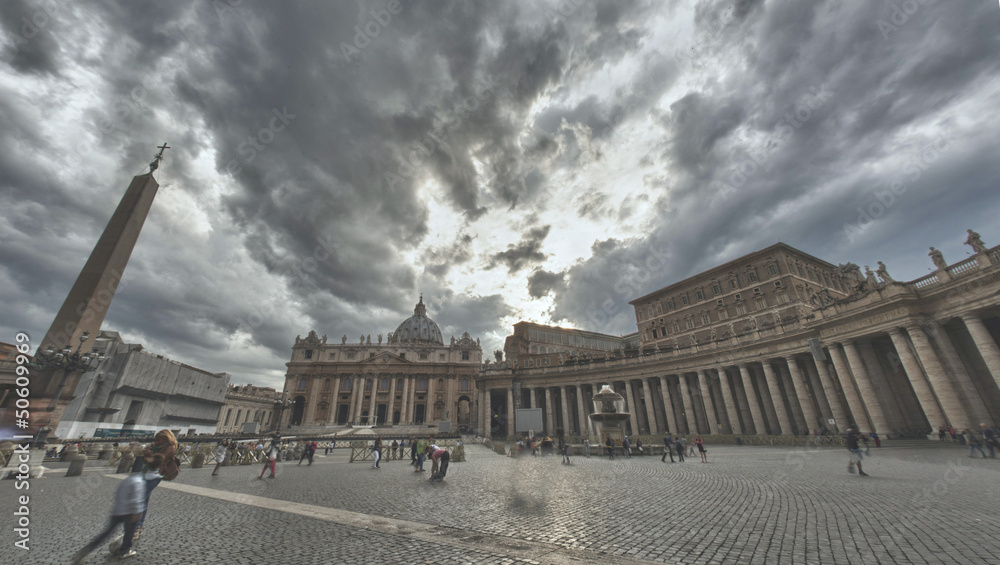 Wall mural Rome Vatican Saint Peter Basilic home of Francis Pope View