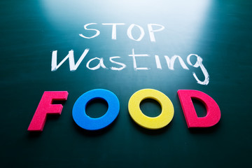 Stop wasting food concept