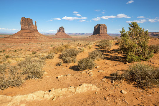 Famous landscape of Monument Valley