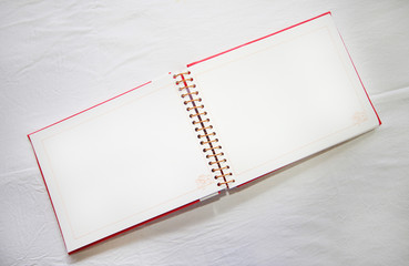 open blank notebook for write something.