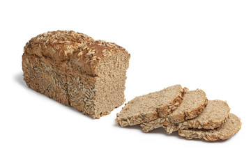 Loaf of spelt bread with sunflower seeds