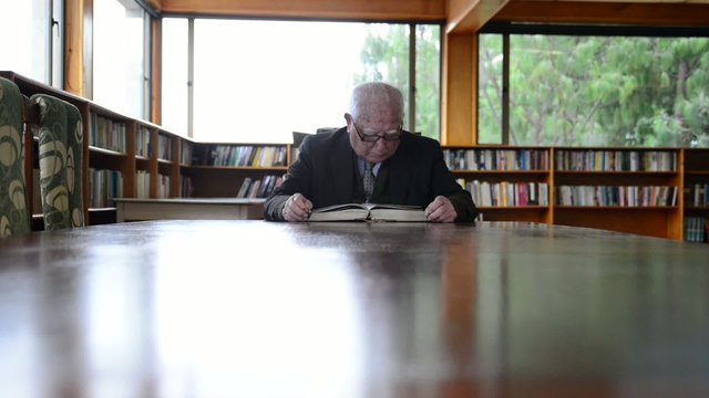 Senior man reading