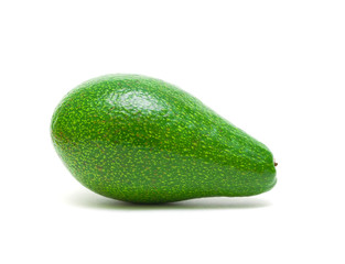 ripe avocado isolated on white background close-up