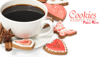 cookies with a cup of coffee