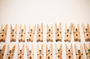 clothespins in rows