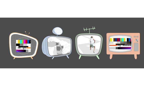 as  4 Retro-Fernseher