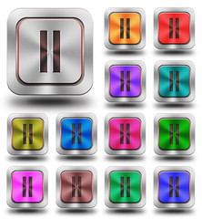 Pause aluminum glossy icons, crazy colors
