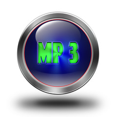 MP3 glossy icon