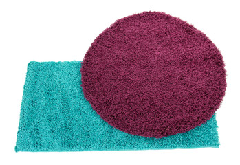 Two color carpets isolated on white
