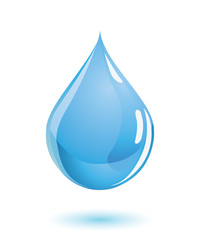 Perfectly shaped water drop.