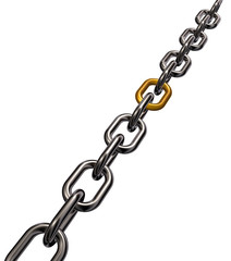 Obraz premium metal chain