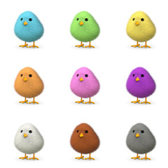 Fluffy Colorful Chicks © ErickN