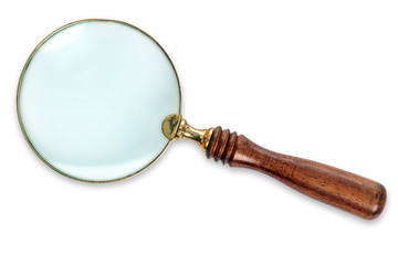 Magnifying Glass isolated with clipping path - obrazy, fototapety, plakaty