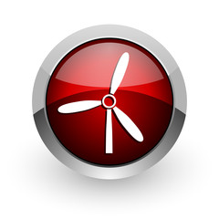 windmill red circle web glossy icon