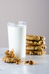 milk with home made cookies