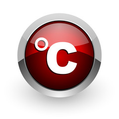 celsius red circle web glossy icon