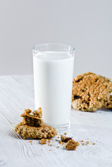milk with home made cookies