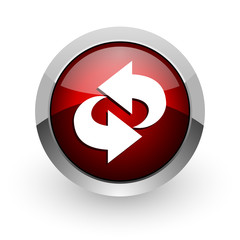 rotate red circle web glossy icon