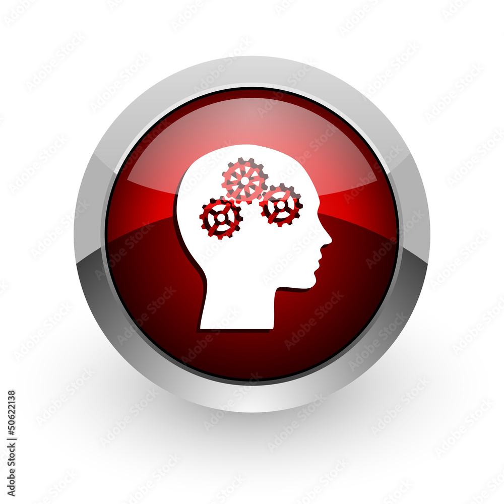 Aufkleber head red circle web glossy icon