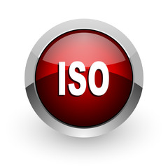 iso red circle web glossy icon