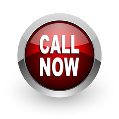 call now red circle web glossy icon