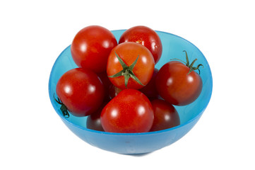 Italian cherry tomatoes on plastic cup