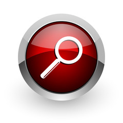 search red circle web glossy icon