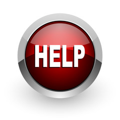help red circle web glossy icon