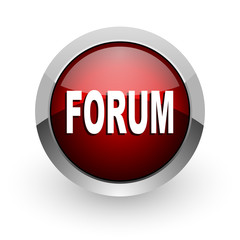 forum red circle web glossy icon